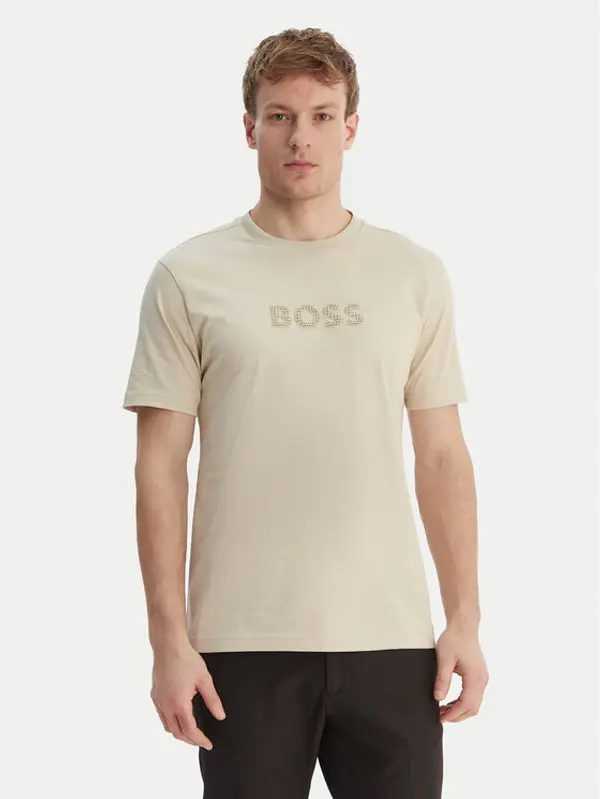 Boss BOSS T-shirt TS_Terrace Logo 50559361 Bež Regular Fit