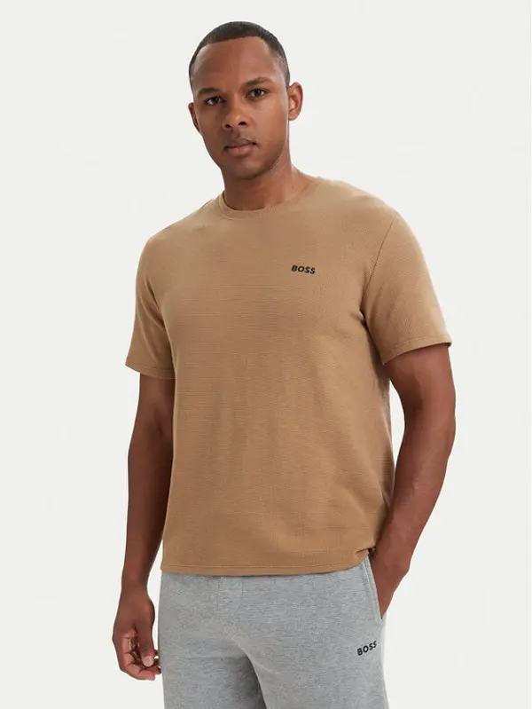 Boss BOSS T-shirt Waffle 50535891 Bež Regular Fit