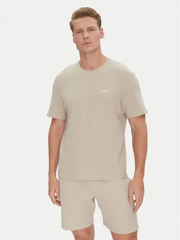 Boss BOSS T-shirt Waffle 50535891 Bež Regular Fit