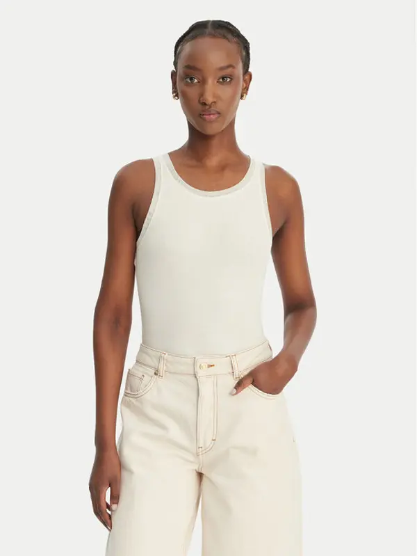 Boss BOSS Top C_Eplie 50553479 Écru Slim Fit