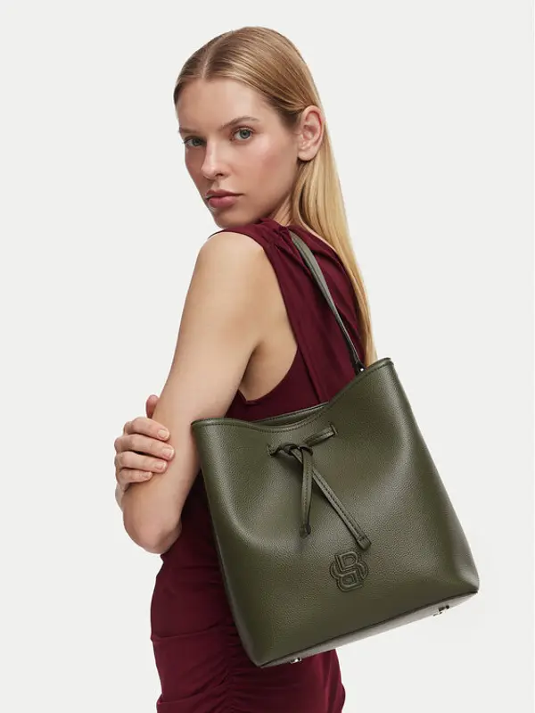 Boss BOSS Torbica Anett Drawstring 50567602 Tamno zelena