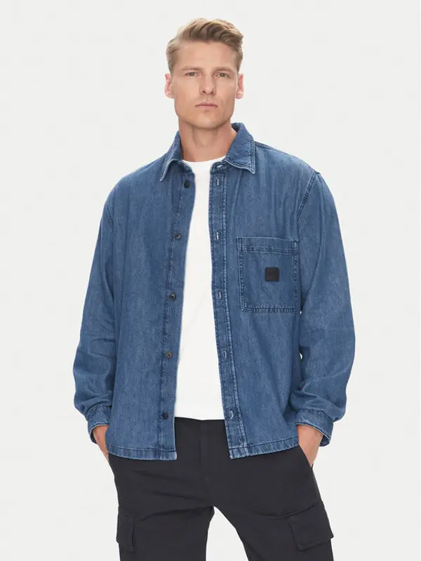 Boss BOSS traper košulja Laredo 50544660 Tamnoplava Regular Fit