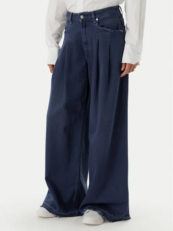 Boss BOSS Traperice Slouchy 50552533 Tamnoplava Wide Leg