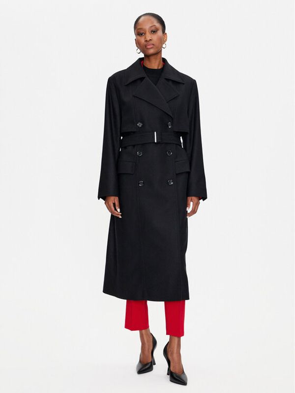 Boss Boss Vuneni kaput Caspina 50518503 Crna Regular Fit