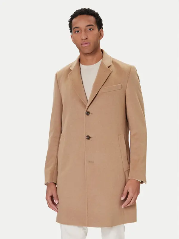 Boss BOSS Vuneni kaput Hyde 50549187 Bež Slim Fit