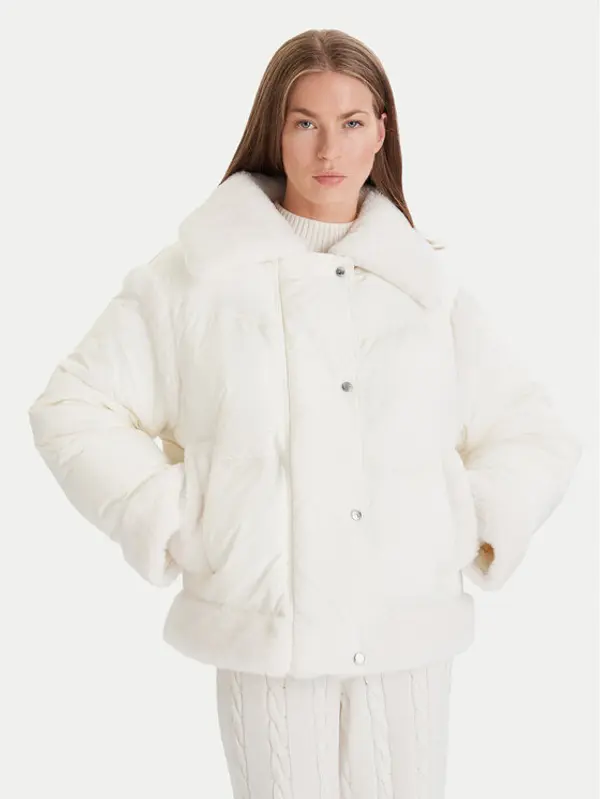 Boss BOSS Zimska jakna C_Pajuna 50548173 Écru Relaxed Fit
