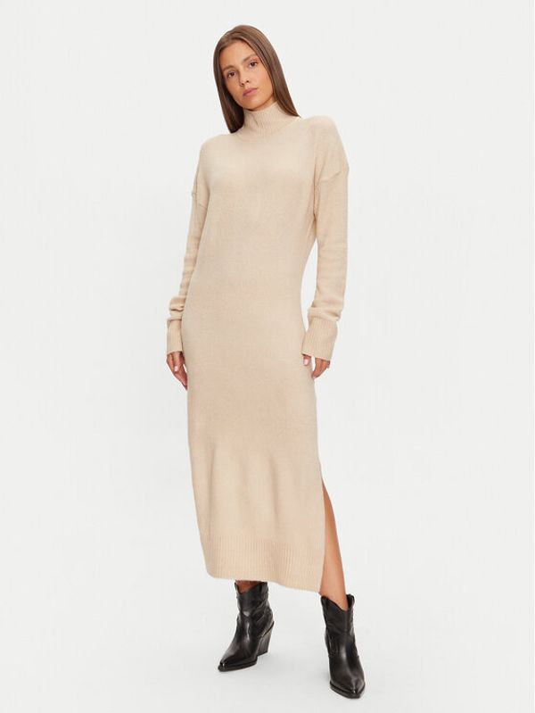 Brave Soul Brave Soul Džemper haljina LKD-230MINGLGBST Bež Regular Fit