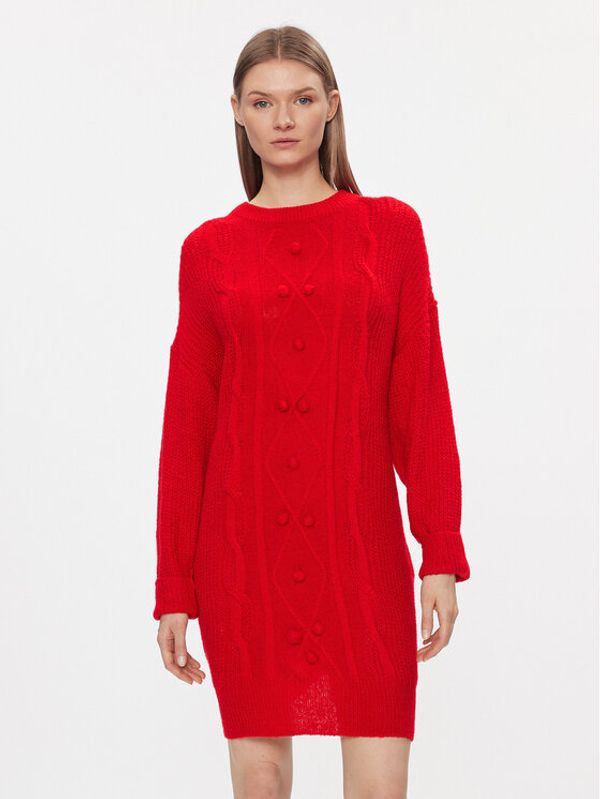 Brave Soul Brave Soul Džemper haljina LKD-555BERNARD Crvena Regular Fit