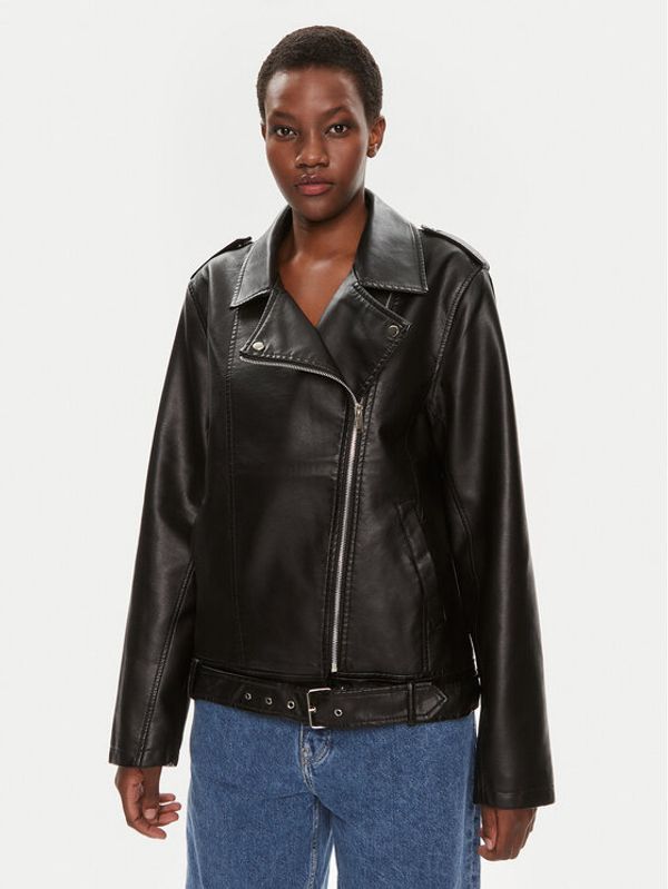 Brave Soul Brave Soul Jakna od imitacije kože LJK-CONEY Crna Straight Fit