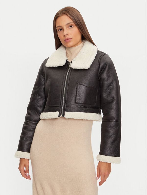 Brave Soul Brave Soul Jakna od imitacije kože LJK-MAX683 Crna Regular Fit