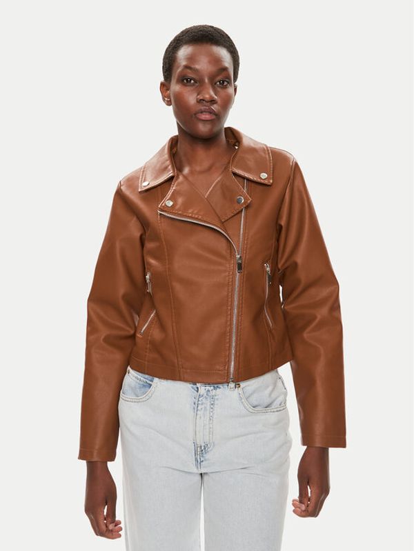 Brave Soul Brave Soul Jakna od imitacije kože LJK-SVEATAN Smeđa Straight Fit