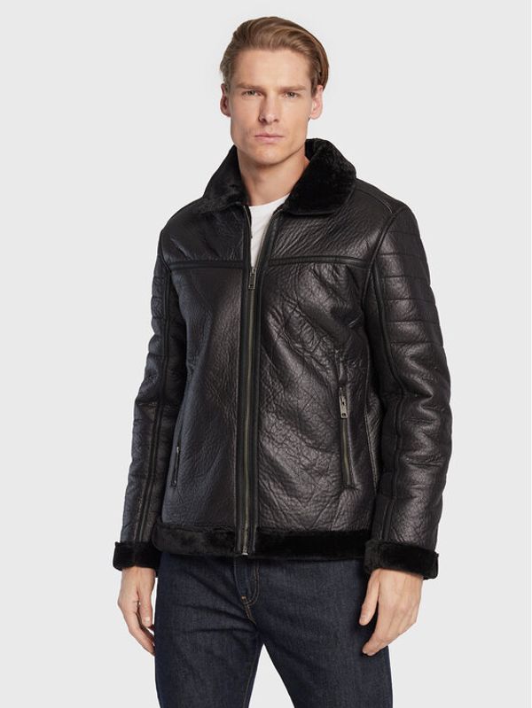 Brave Soul Brave Soul Jakna od imitacije kože MJK-OUT Crna Regular Fit