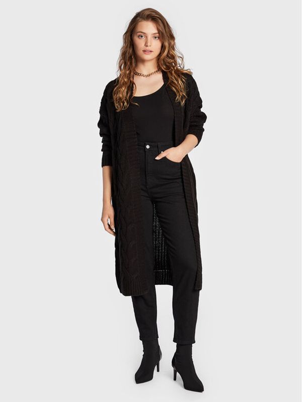 Brave Soul Brave Soul Kardigan LK-249ORGANZA Crna Regular Fit