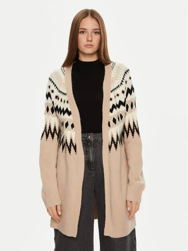 Brave Soul Brave Soul Kardigan LKC-555FAROEA Bež Regular Fit