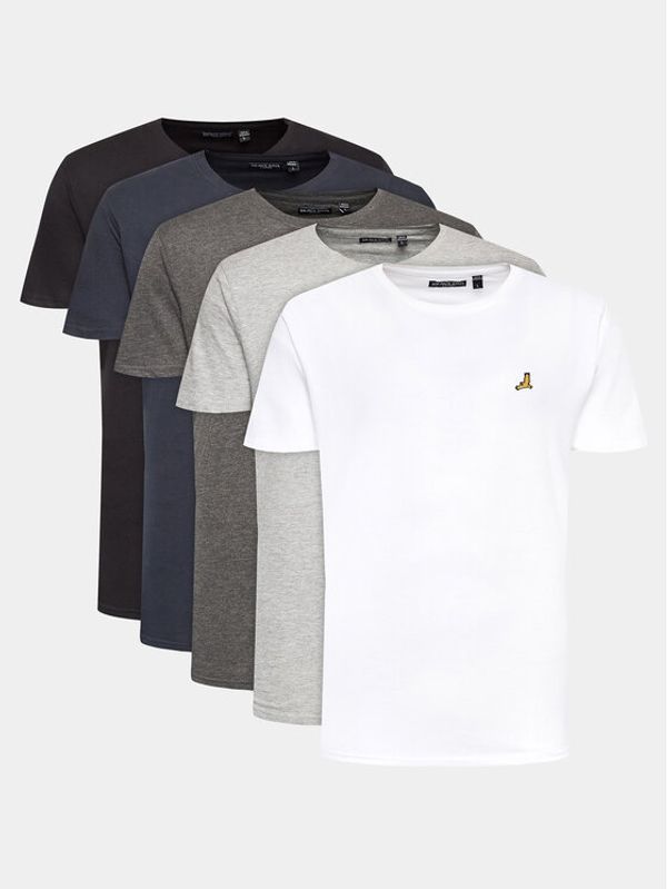 Brave Soul Brave Soul Komplet od 5 t-shirt majica MTS-149RUSSELL Šarena Regular Fit