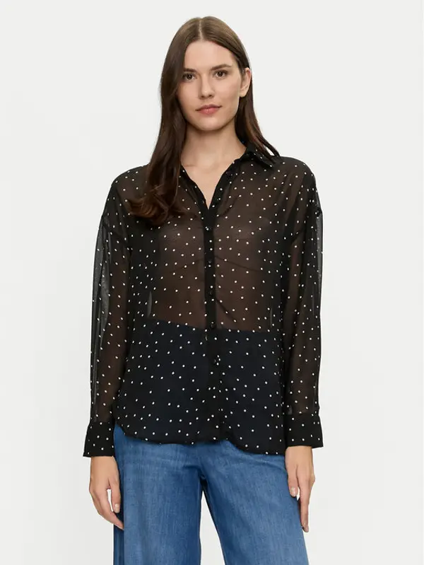 Brave Soul Brave Soul Košulja LSH-272DOTTIBLK Crna Regular Fit