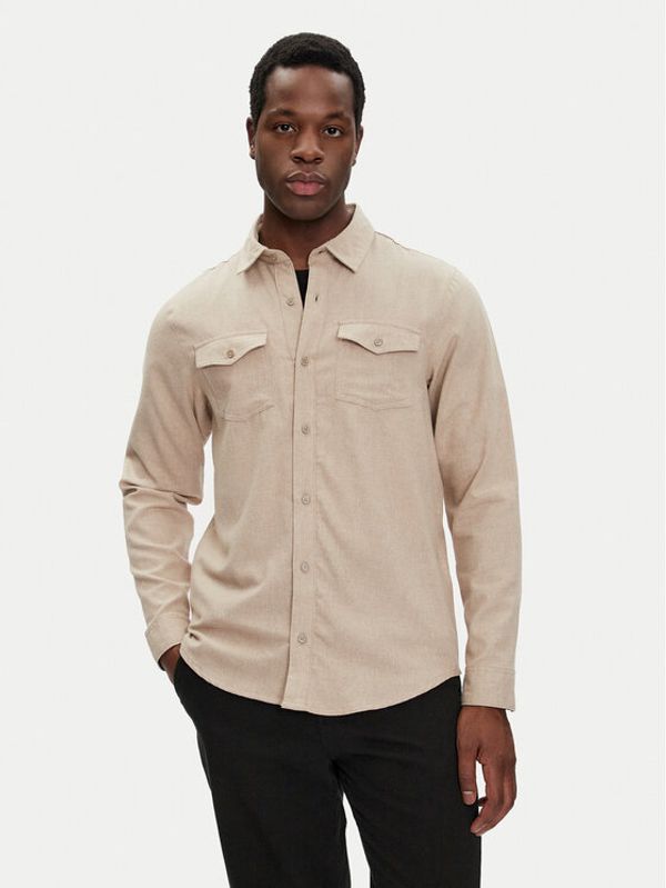 Brave Soul Brave Soul Košulja MSH-230CONANB Bež Regular Fit