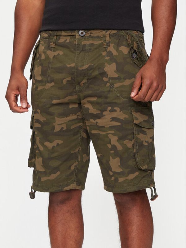 Brave Soul Brave Soul Kratke hlače MSRT-GEORGECAMOK Kaki Straight Fit