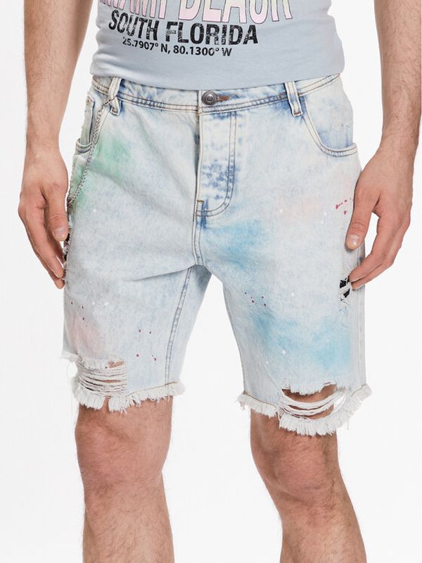 Brave Soul Brave Soul Kratke traperice MSRT-PABLOSPRAY Plava Regular Fit