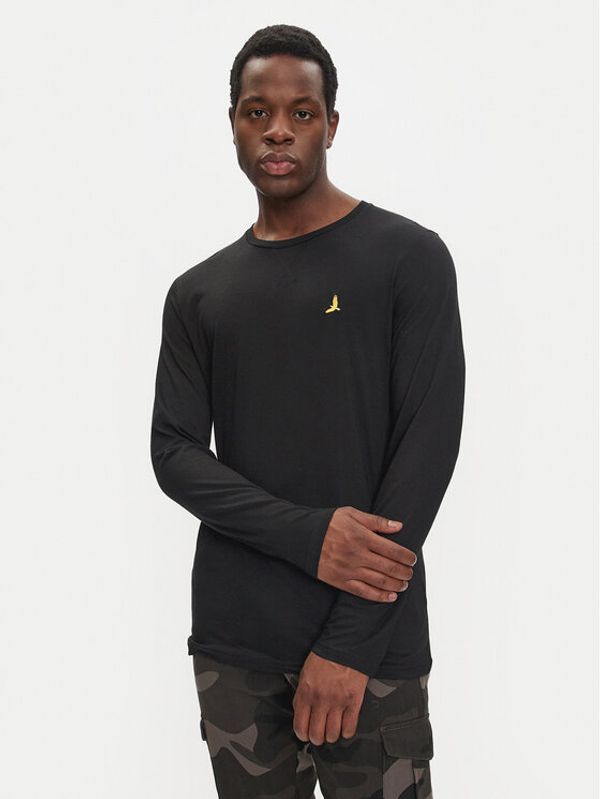 Brave Soul Brave Soul Majica dugih rukava MLT-69FRANZC Crna Regular Fit