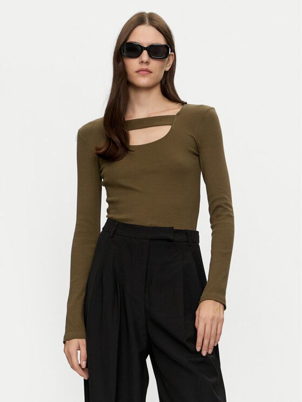 Brave Soul Brave Soul Majica LLT-248NALA Kaki Slim Fit