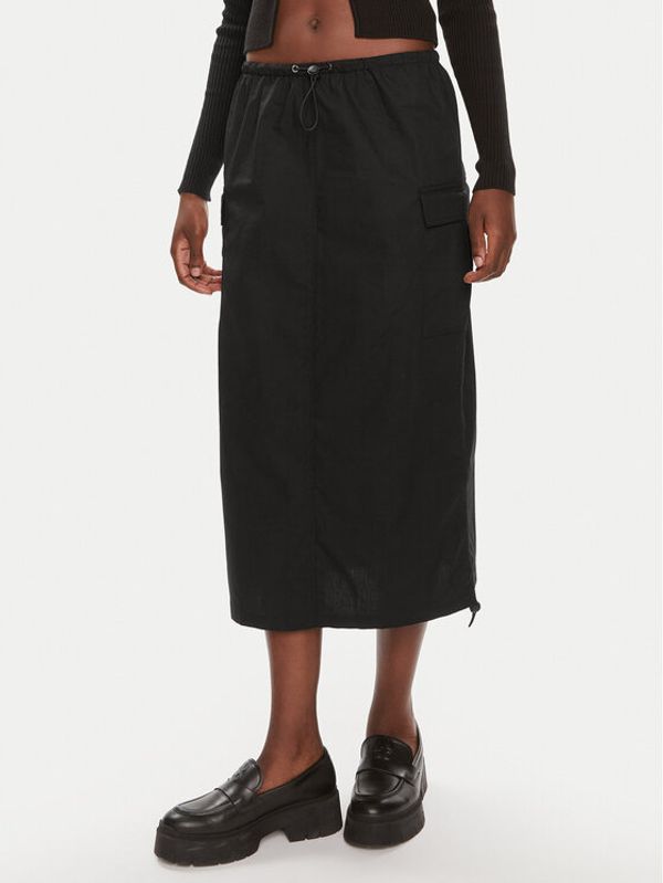 Brave Soul Brave Soul Midi suknja LSKW-272KELISBK Crna Straight Fit