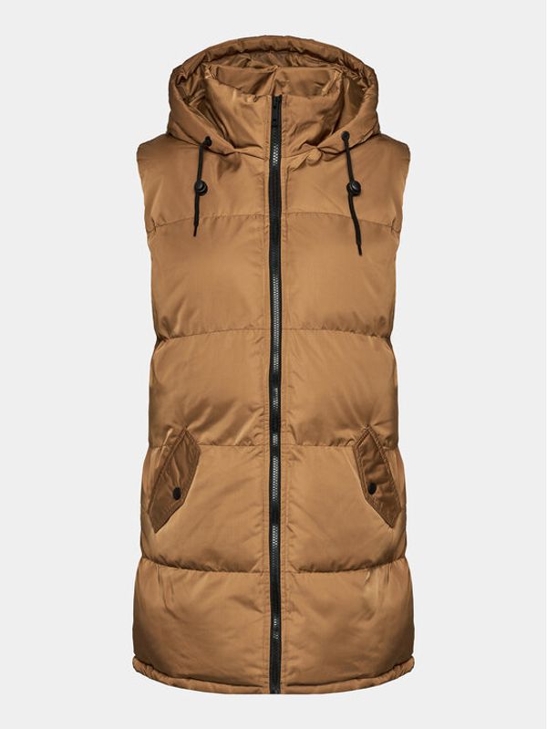 Brave Soul Brave Soul Prsluk LJK-CELLOLGILPKD Smeđa Regular Fit