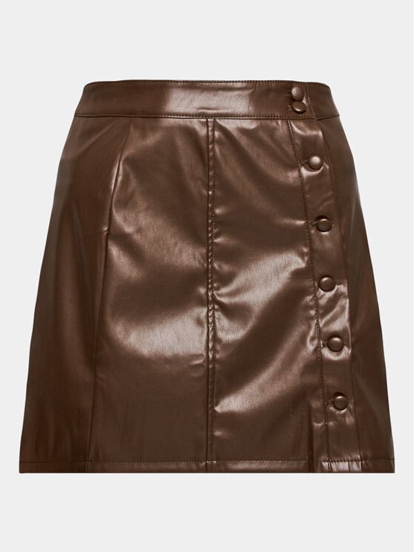 Brave Soul Brave Soul Suknja od imitacije kože LSKW-225LISABRO Smeđa Regular Fit