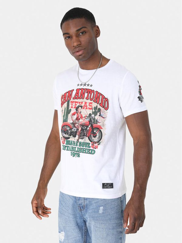 Brave Soul Brave Soul T-shirt MTS-149PINUP Bijela Straight Fit