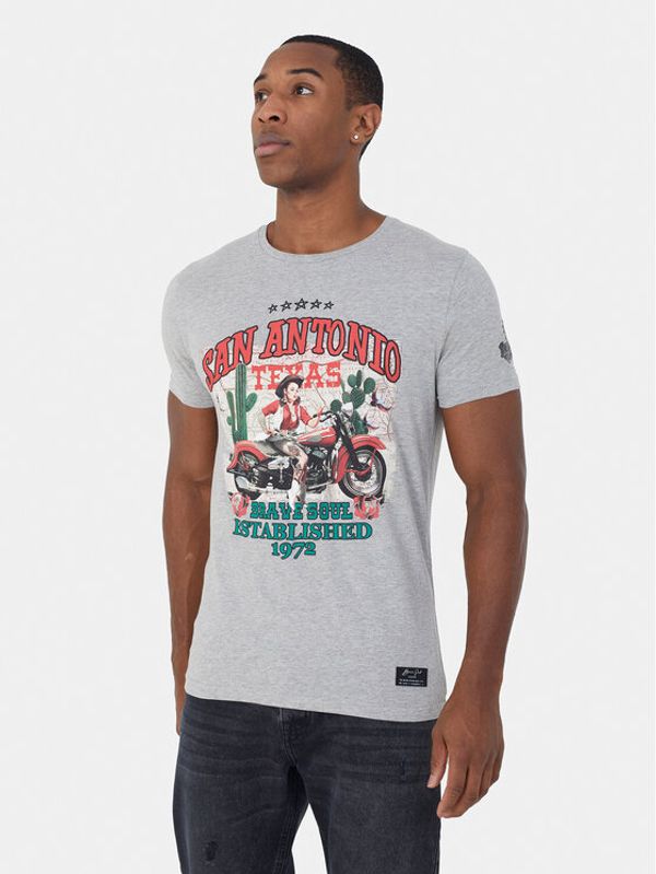 Brave Soul Brave Soul T-shirt MTS-149PINUP Siva Straight Fit