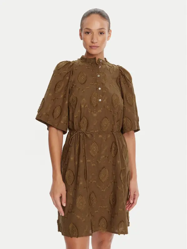 Bruuns Bazaar Bruuns Bazaar Haljina košulja Canterbury Imilia BBW4504 Smeđa Straight Fit