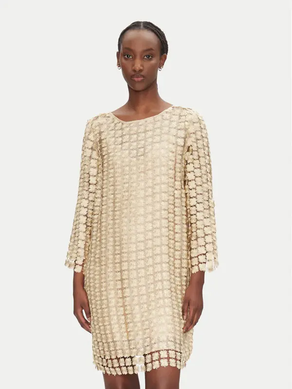 Bruuns Bazaar Bruuns Bazaar Koktel haljina Yva BBW4530 Zlatna Regular Fit