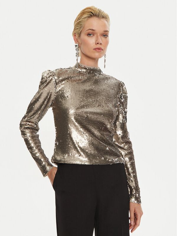 Bruuns Bazaar Bruuns Bazaar Majica Aniqa BBW4155 Srebrna Regular Fit