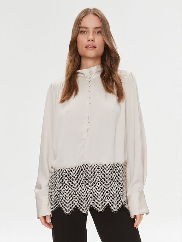 Bruuns Bazaar Bruuns Bazaar Majica BBW3741 Écru Relaxed Fit