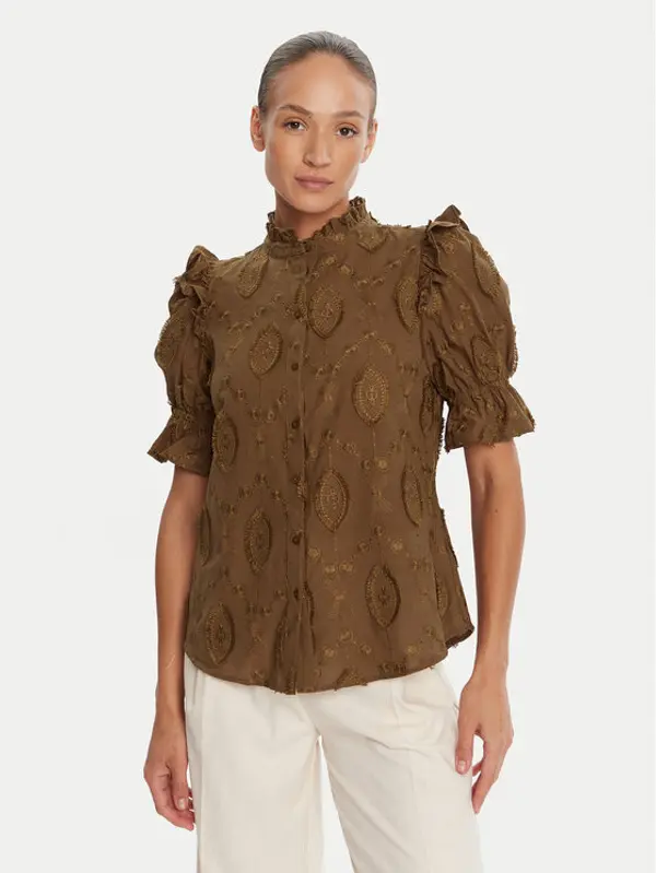 Bruuns Bazaar Bruuns Bazaar Majica Canterbury Caro BBW4507 Smeđa Regular Fit