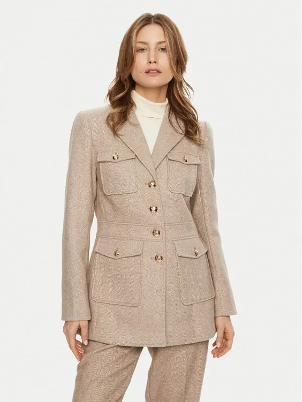 Bruuns Bazaar Bruuns Bazaar Sakoi Baki BBW4290 Bež Slim Fit