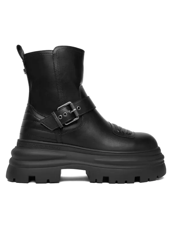 Buffalo Buffalo Čizme Dione Biker Boot Mid 1270127 Crna