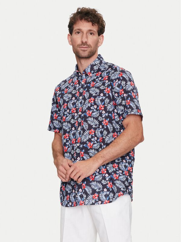 Bugatti Bugatti Košulja 9450 58333A Tamnoplava Slim Fit