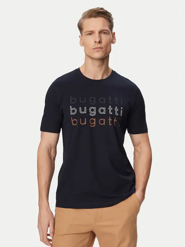 Bugatti Bugatti T-shirt 8350-15042E Tamnoplava Regular Fit
