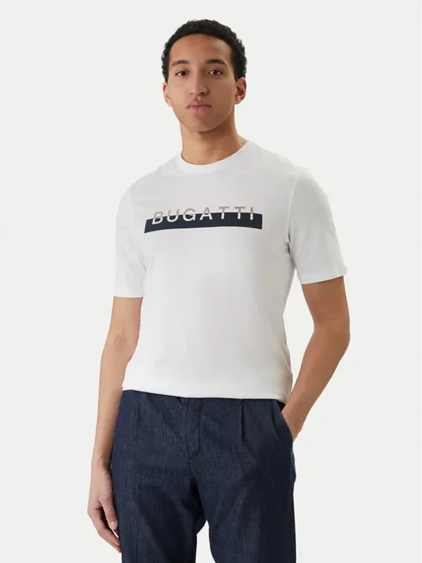 Bugatti Bugatti T-shirt 8350-75043C Bijela Regular Fit