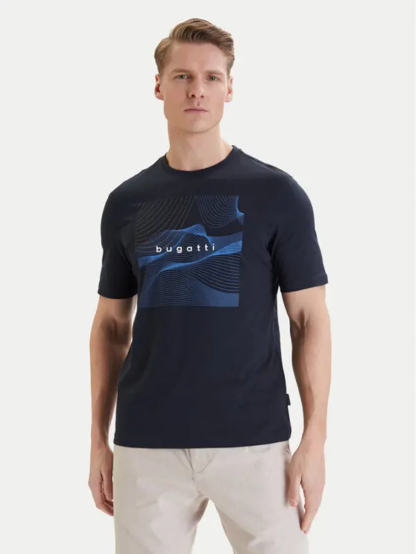 Bugatti Bugatti T-shirt 8350-75044C Tamnoplava Regular Fit