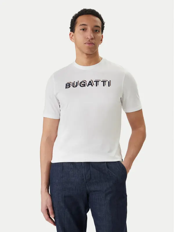 Bugatti Bugatti T-shirt 8350-75045C Bijela Regular Fit
