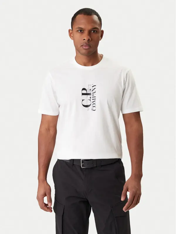 C.P. Company C.P. Company T-shirt 20CMTS084A005100W Écru Regular Fit