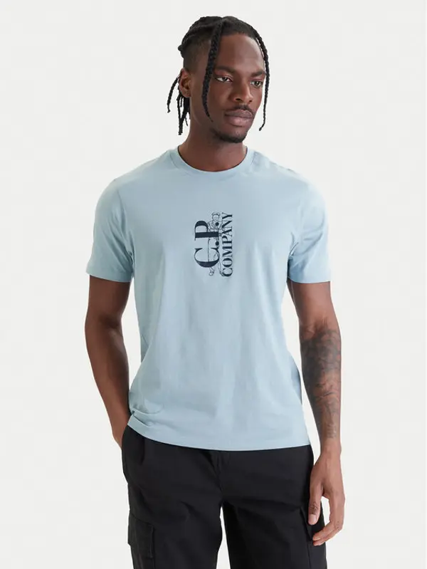 C.P. Company C.P. Company T-shirt 20CMTS084A005100W Svijetloplava Regular Fit