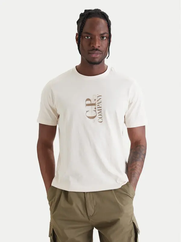 C.P. Company C.P. Company T-shirt 20CMTS084A005100W Žuta Regular Fit