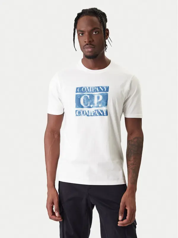 C.P. Company C.P. Company T-shirt 20CMTS141A110579W Écru Regular Fit
