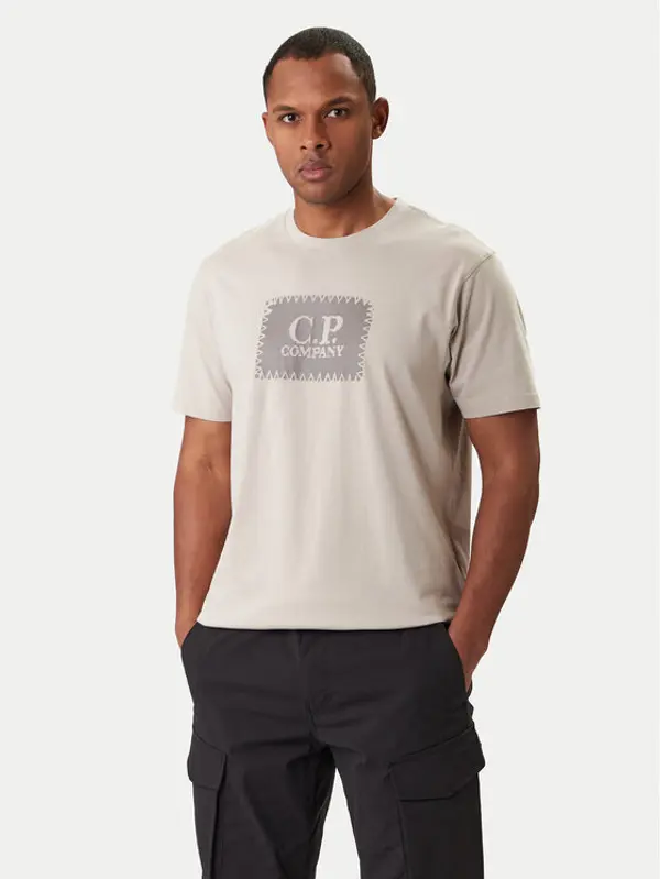 C.P. Company C.P. Company T-shirt 20CMTS723A005100W Bež Regular Fit