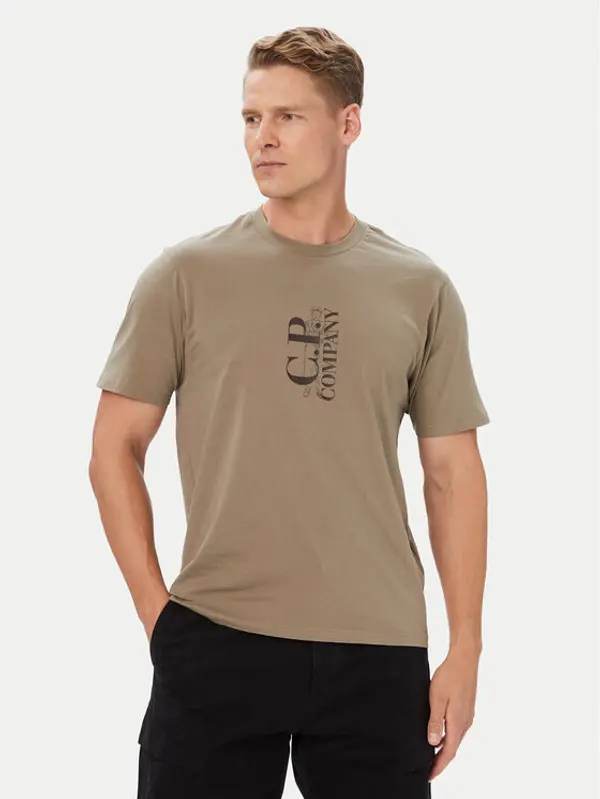 C.P. Company C.P. Company T-shirt 21CMTS134A005100W Bež Regular Fit