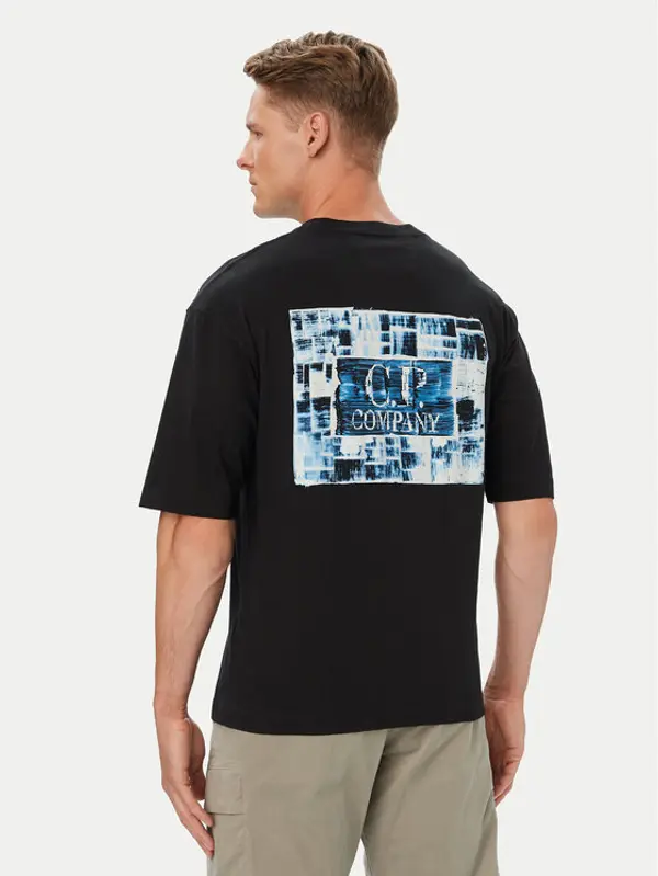 C.P. Company C.P. Company T-shirt 21CMTS180A110579W Crna Comfort Fit