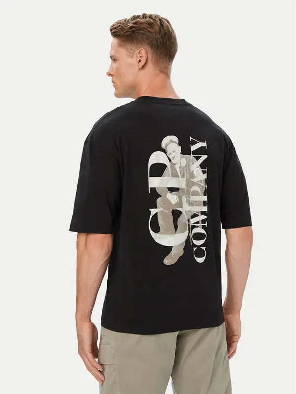 C.P. Company C.P. Company T-shirt 21CMTS209A110579W Crna Comfort Fit